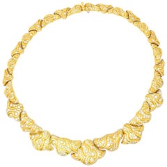 Marina B. 'Bulgari' 17.00 Carat Diamond 18 Karat Gold Necklace