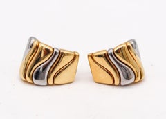 Marina B. Bvlgari Milano Karen Orecchini a clip in due toni e oro 18Kt