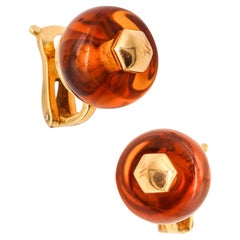MARINA B. Bvlgari Milano Par De Pendientes Con Clips De Cardán En Oro Amarillo De 18 Quilates