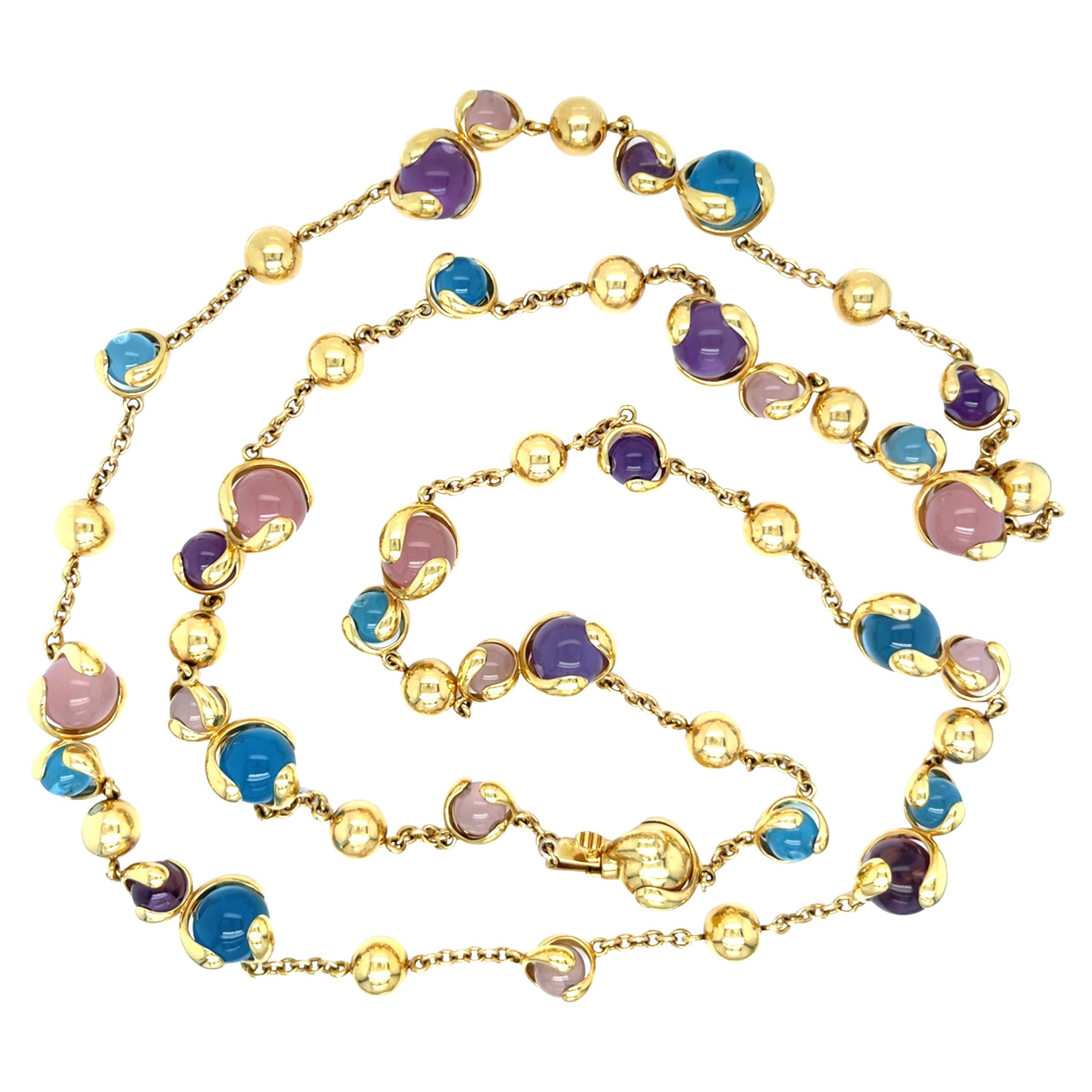Marina B Cardan Collier en or 18 carats perlé 36" Serial n° 380118 100.1 g