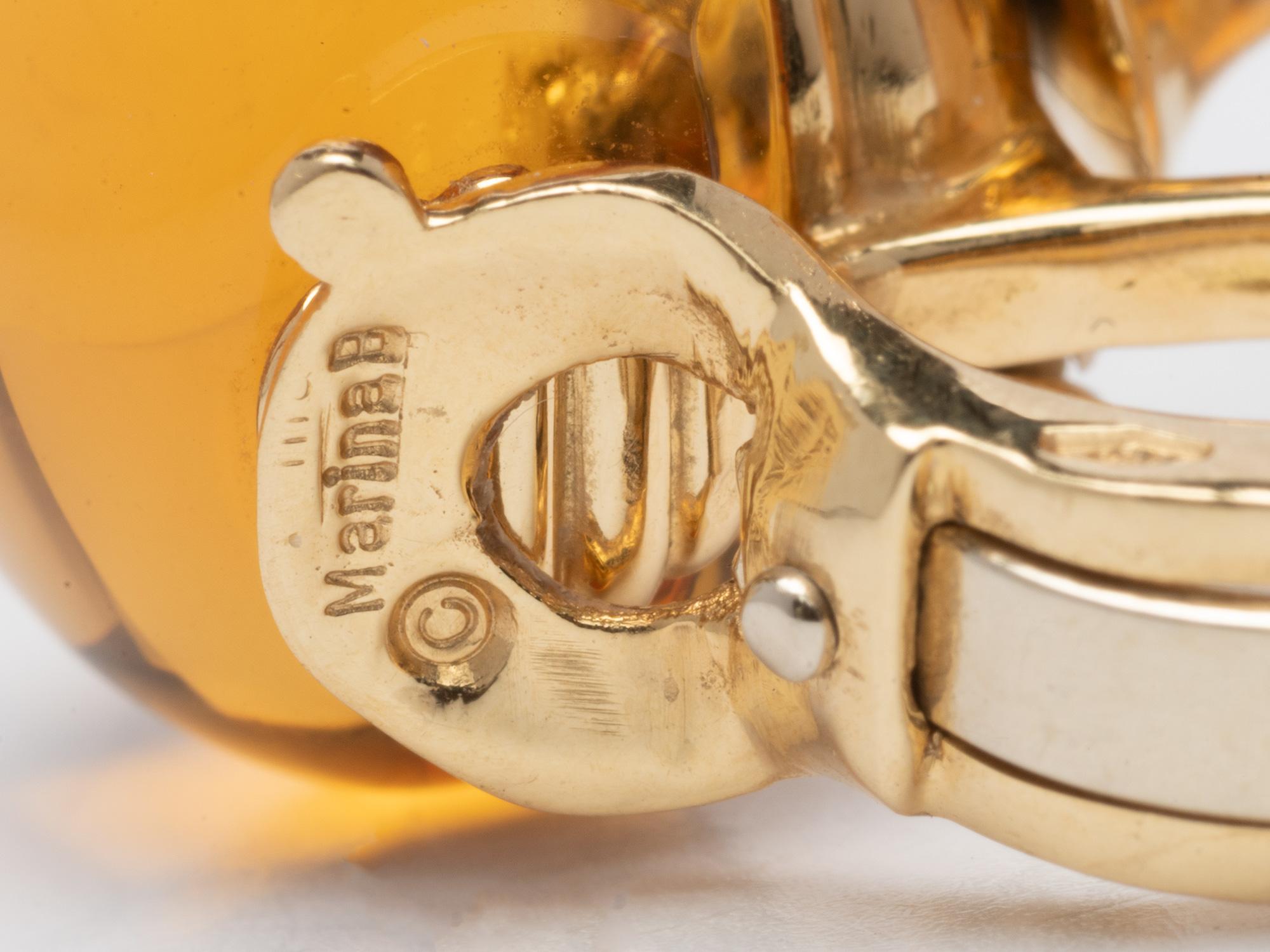 Donna I. A. B. Orecchino con perline di citrino di Marina B. in vendita