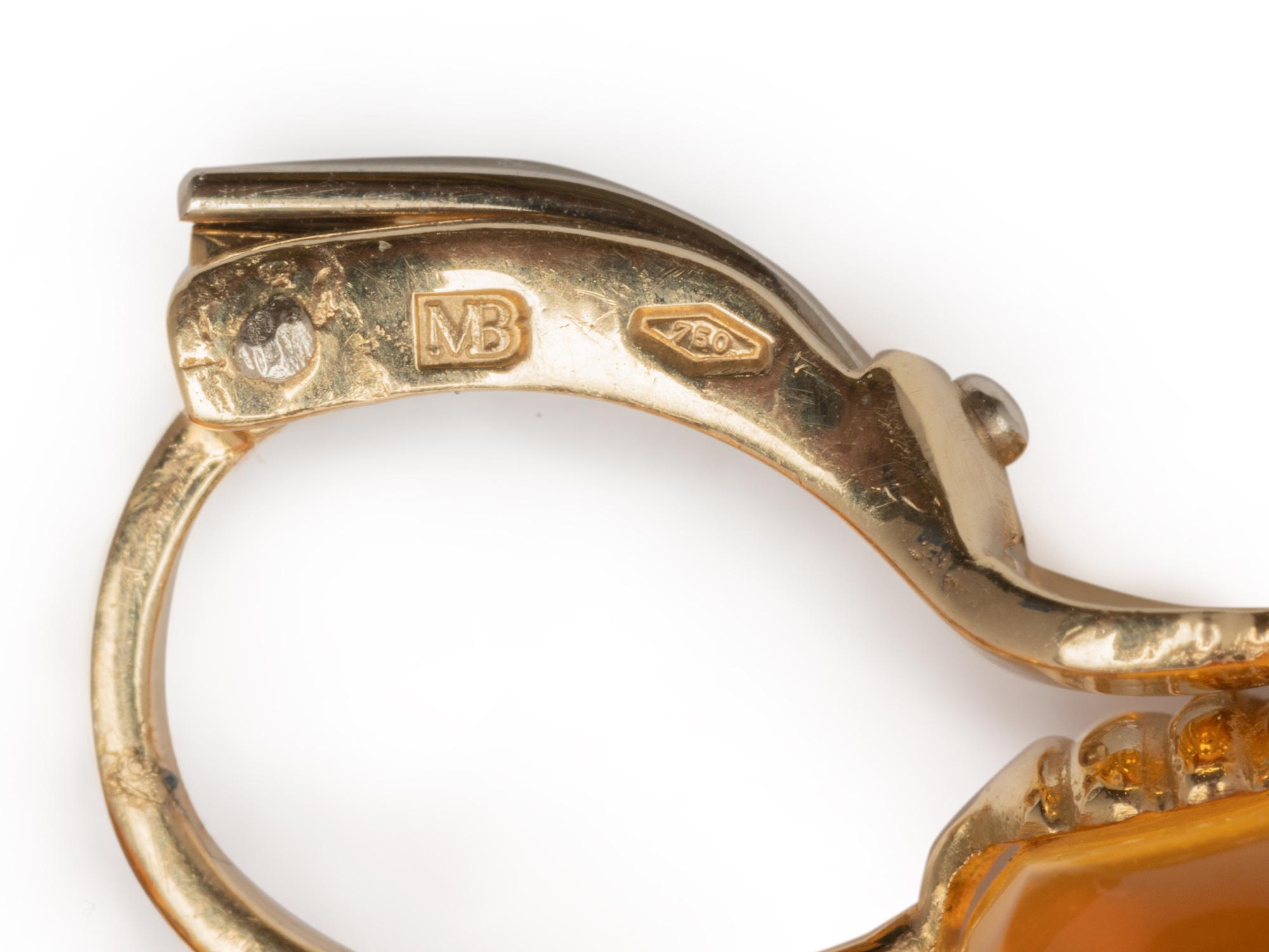 I. A. B. Orecchino con perline di citrino di Marina B. in vendita 1