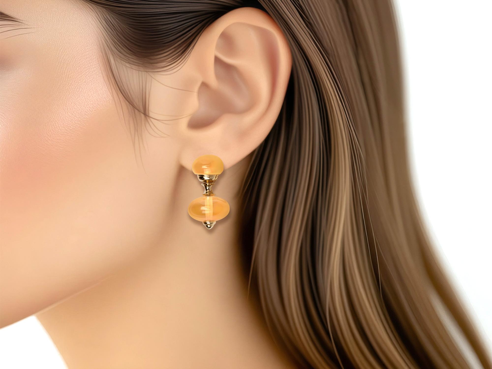 I. A. B. Orecchino con perline di citrino di Marina B. in vendita 2