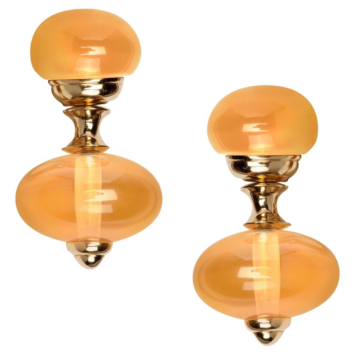 I. A. B. Orecchino con perline di citrino di Marina B.