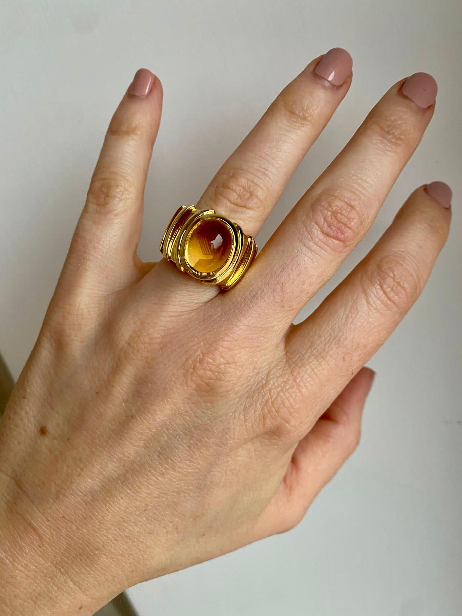Marina B Citrine Gold Ring 6