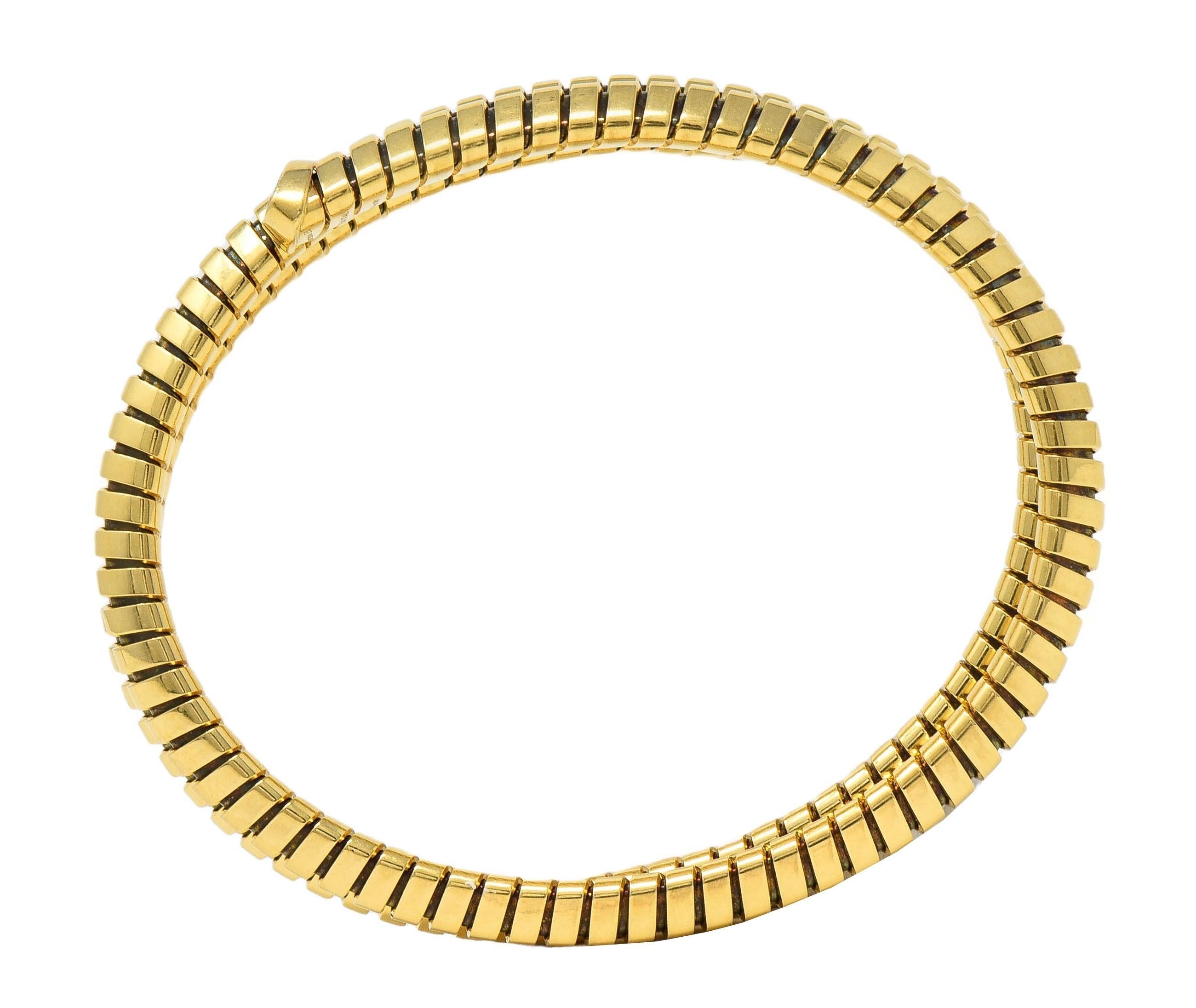 Marina B Contemporary Diamond 18K Gold Trisolina Triple Tubogas Wickelarmband 4