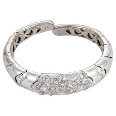 Marina B diamond 18k white gold bangle bracelet