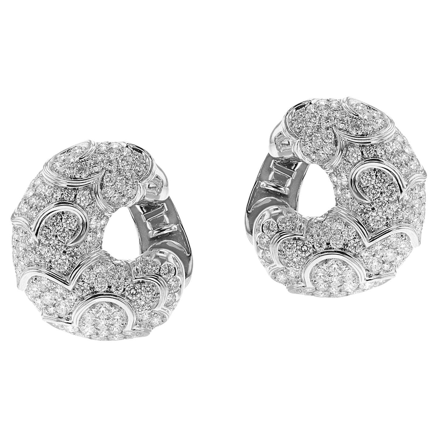 Boucles d'oreilles cocktail en diamants Marina B, 18k en vente