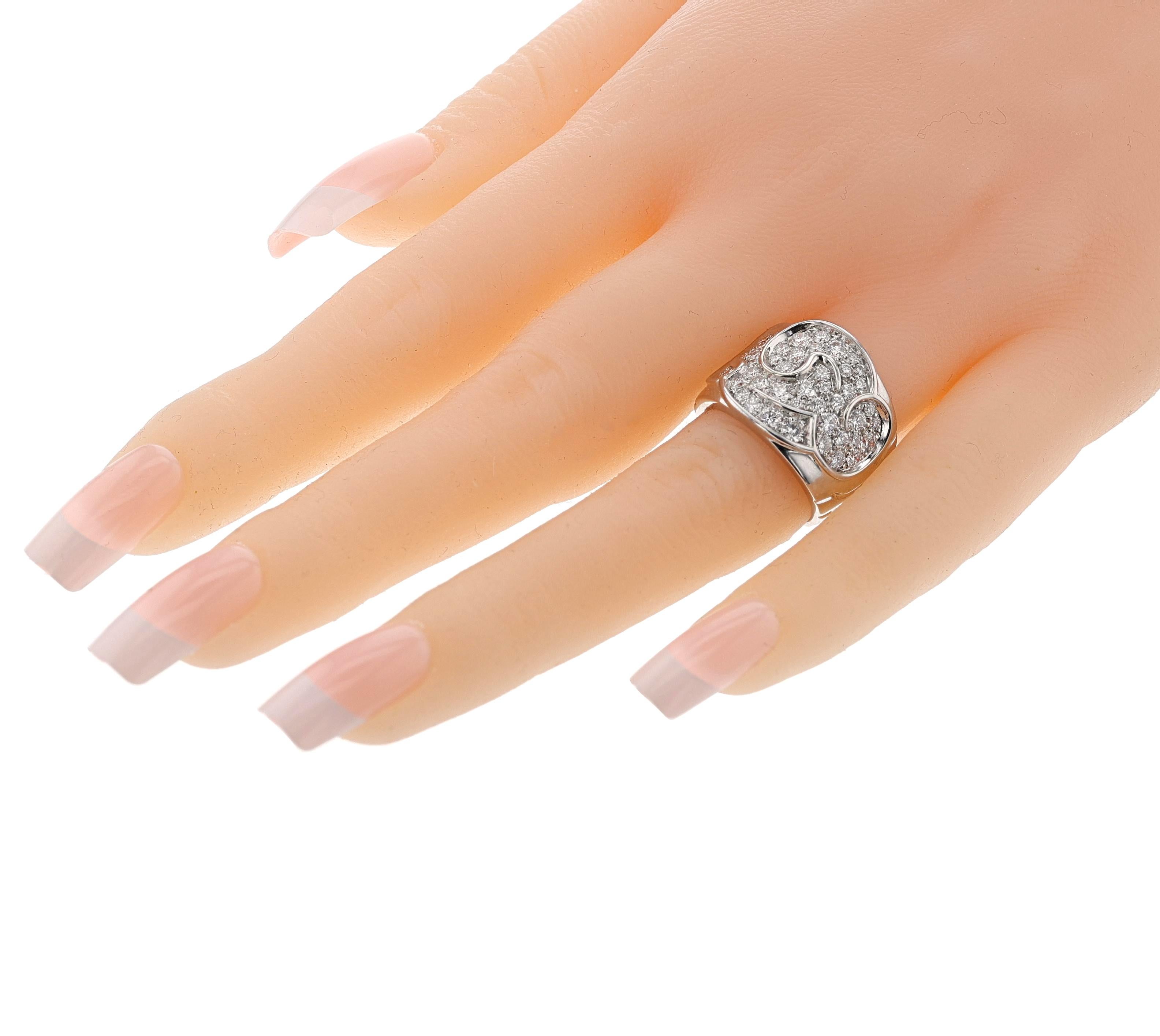Marina B Anillo de cóctel de diamantes, 18k en venta 5
