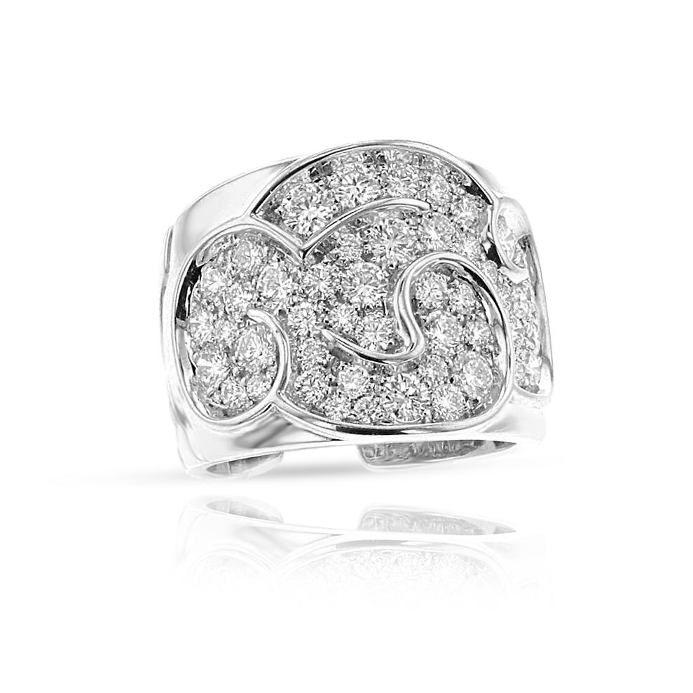 Femenino o masculino Marina B Anillo de cóctel de diamantes, 18k en venta