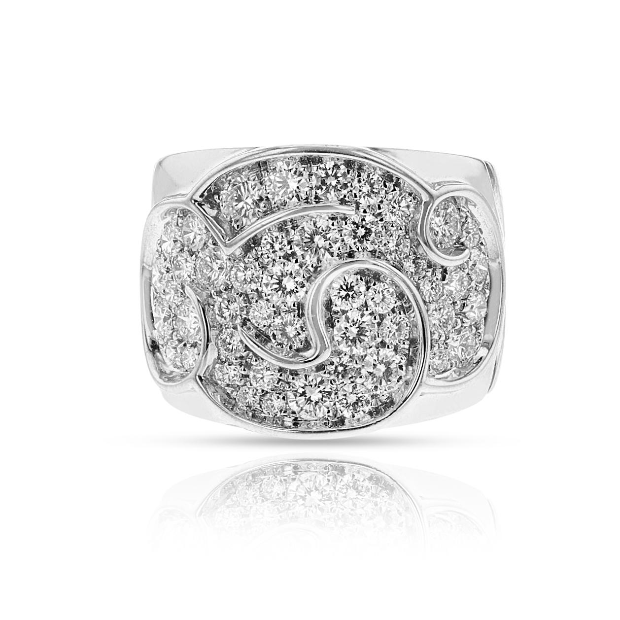 Marina B Anillo de cóctel de diamantes, 18k en venta 4