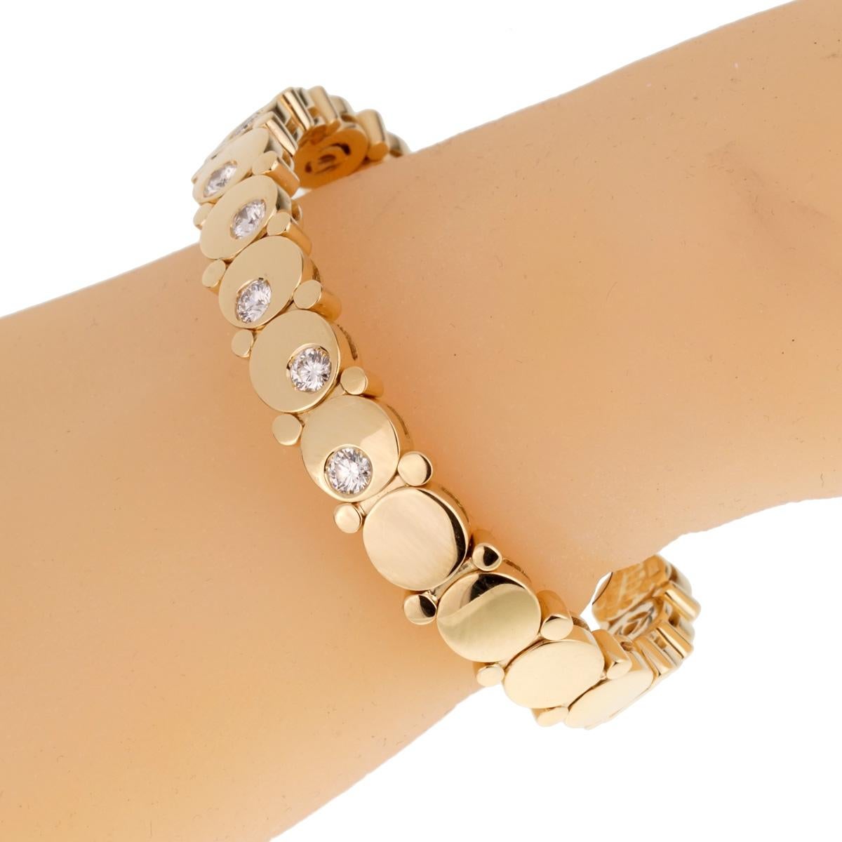 Marina B Diamond Gold Cuff Bangle Bracelet 1
