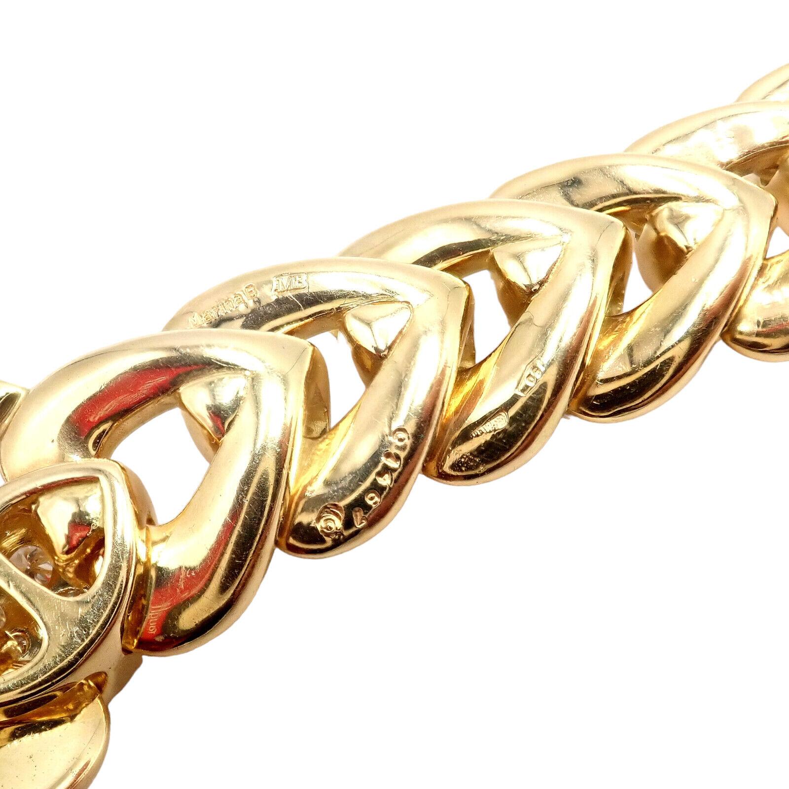 Marina B Diamant-Halskette in Herzform aus Gelbgold mit Statement-Gliedern im Angebot 6