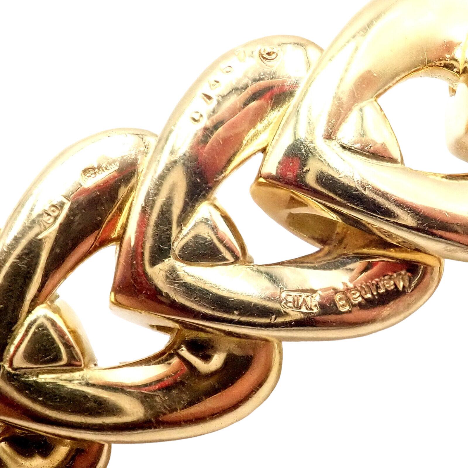 Marina B Diamant-Halskette in Herzform aus Gelbgold mit Statement-Gliedern für Damen oder Herren im Angebot