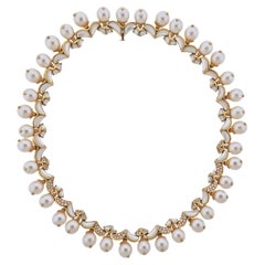 Marina B Diamond Pearl Diamond Mother of Pearl Gold Necklace