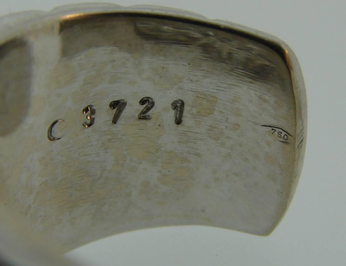 Marina B Diamond White Gold Band Ring, 1980s 2