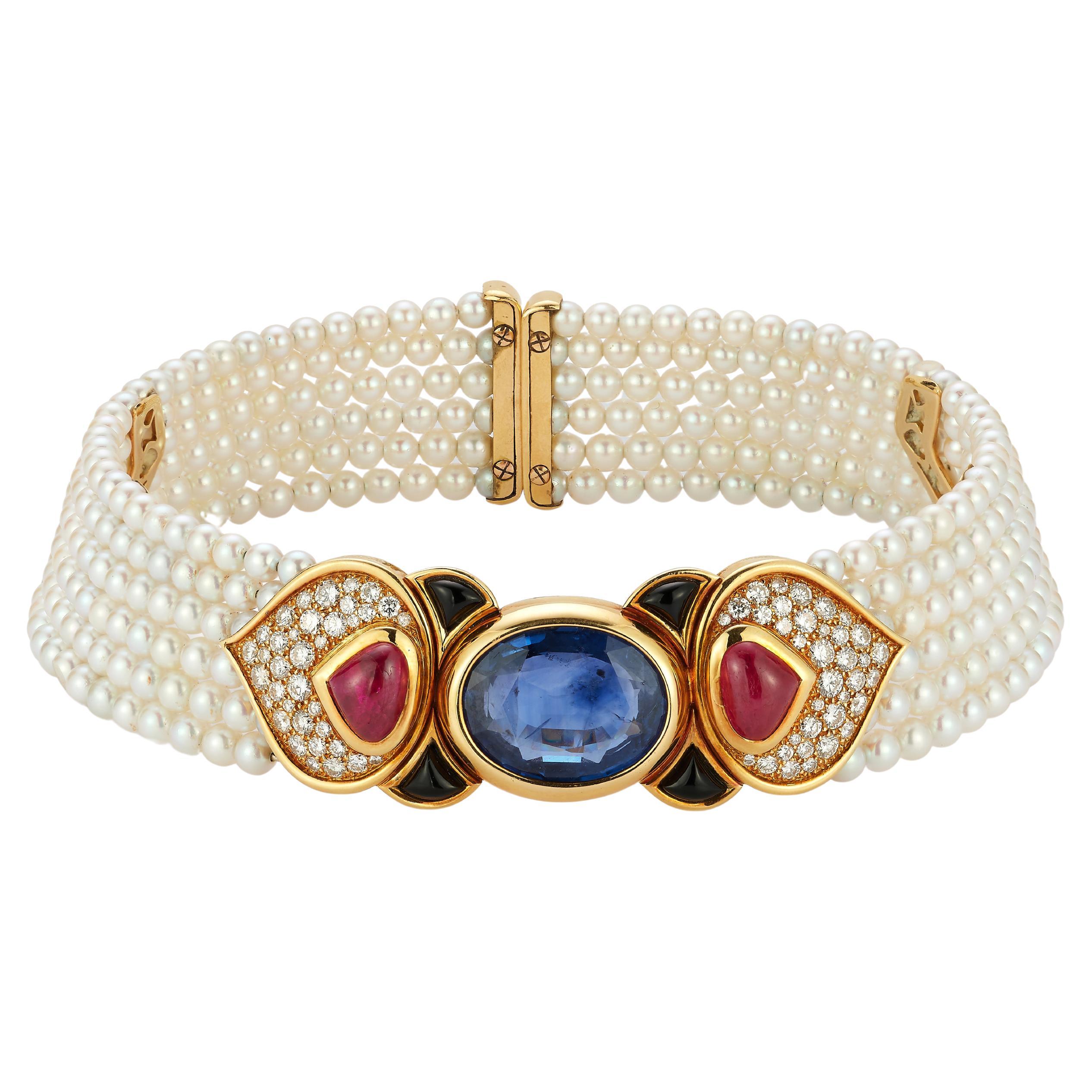 Marina B Gem Set Choker in vendita