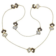 Marina B Collier long en or avec nacre et diamants