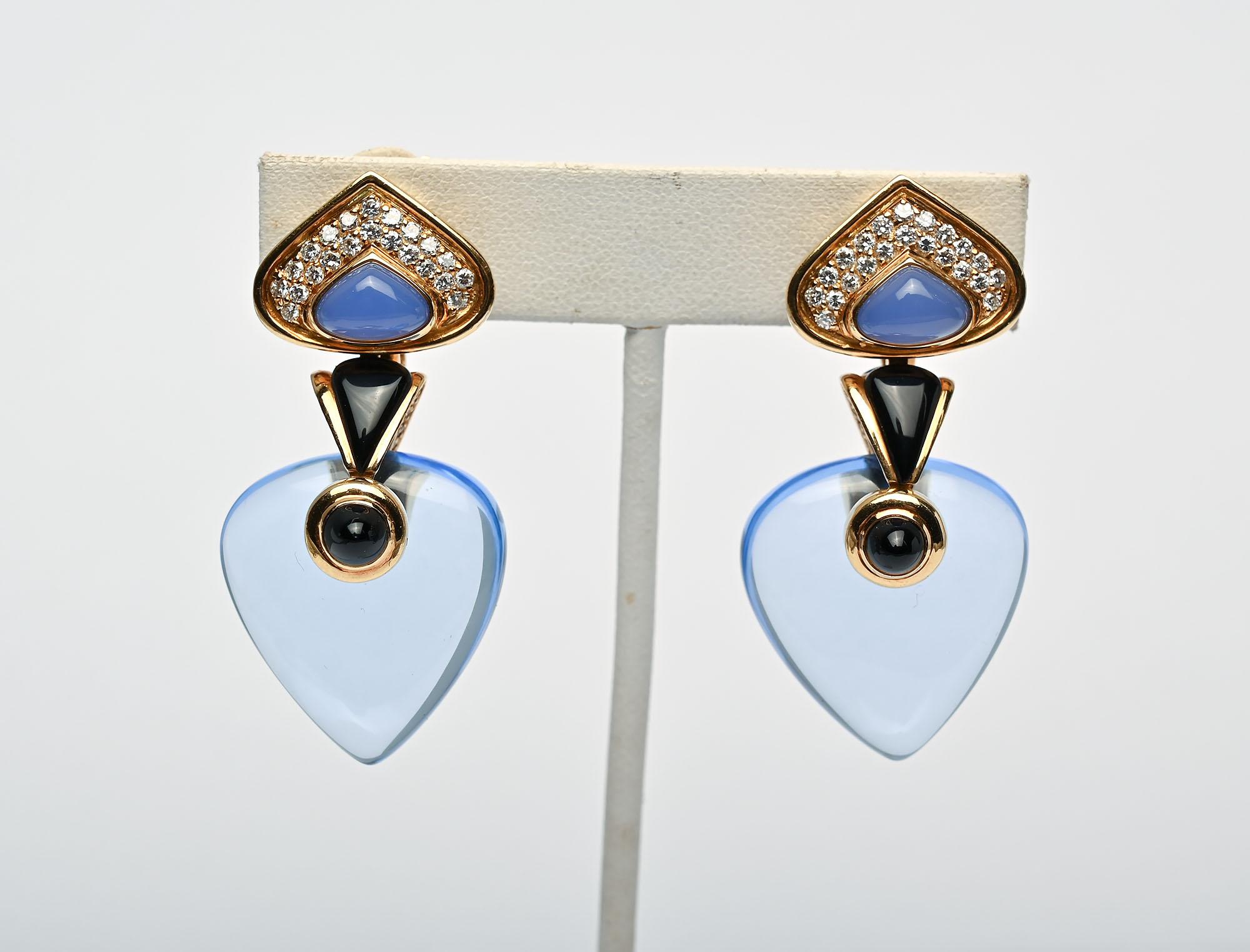 Marina B Interchangeable Dangle Earrings For Sale 4