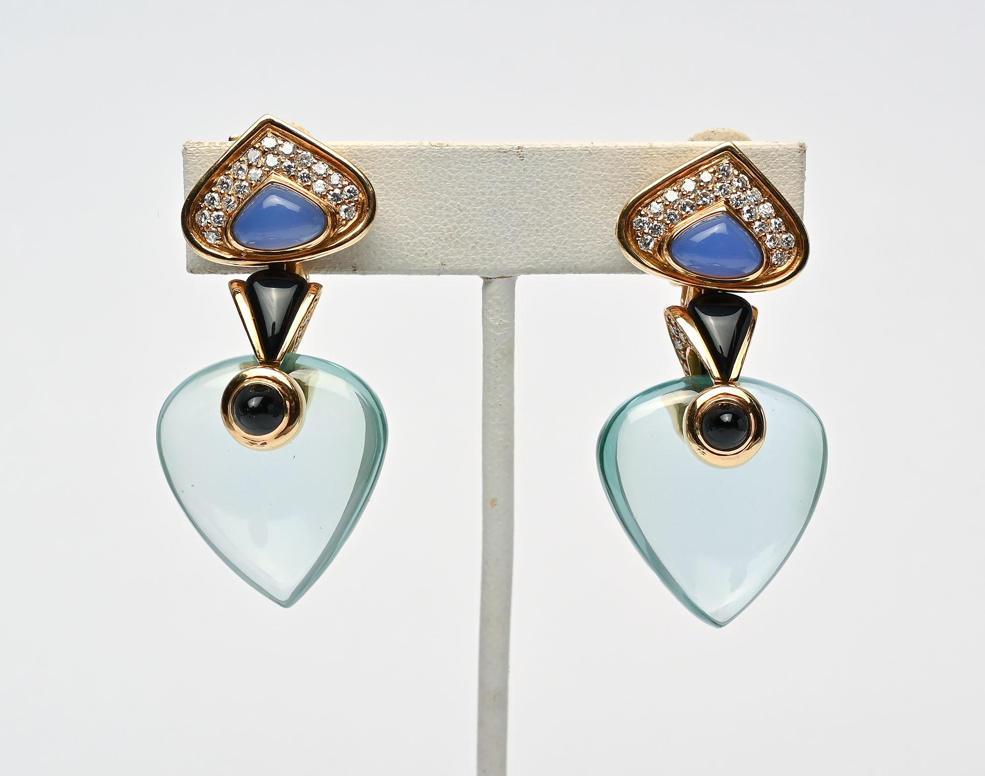 Marina B Interchangeable Dangle Earrings For Sale 3