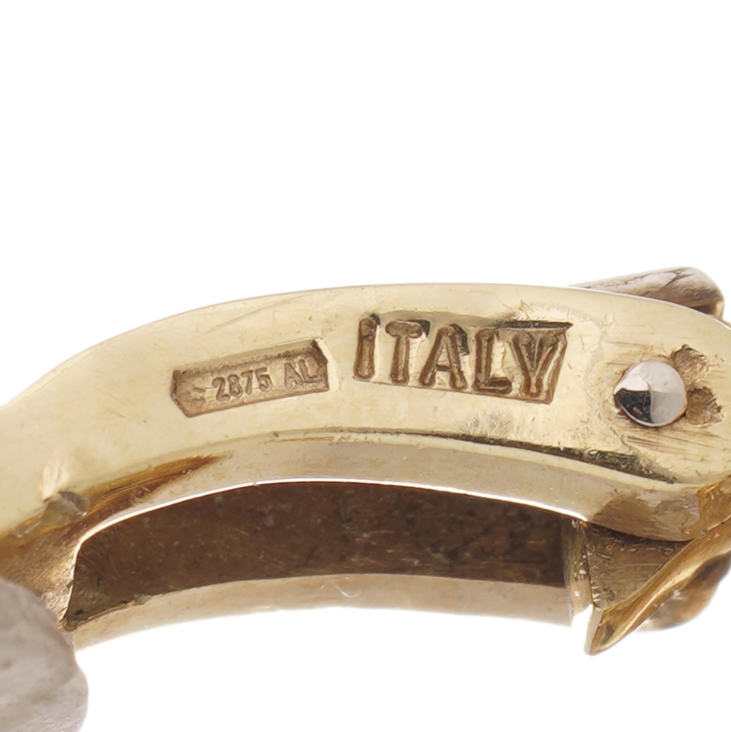 Marina B. Milan 18kt Gold vintage Paar Ohrclips im Jakobsmuschel-Design im Angebot 1