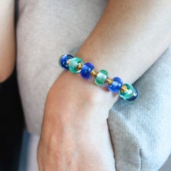 Marina B. Milano Bracciale Pneus in oro giallo 18Kt e quarzo russo blu