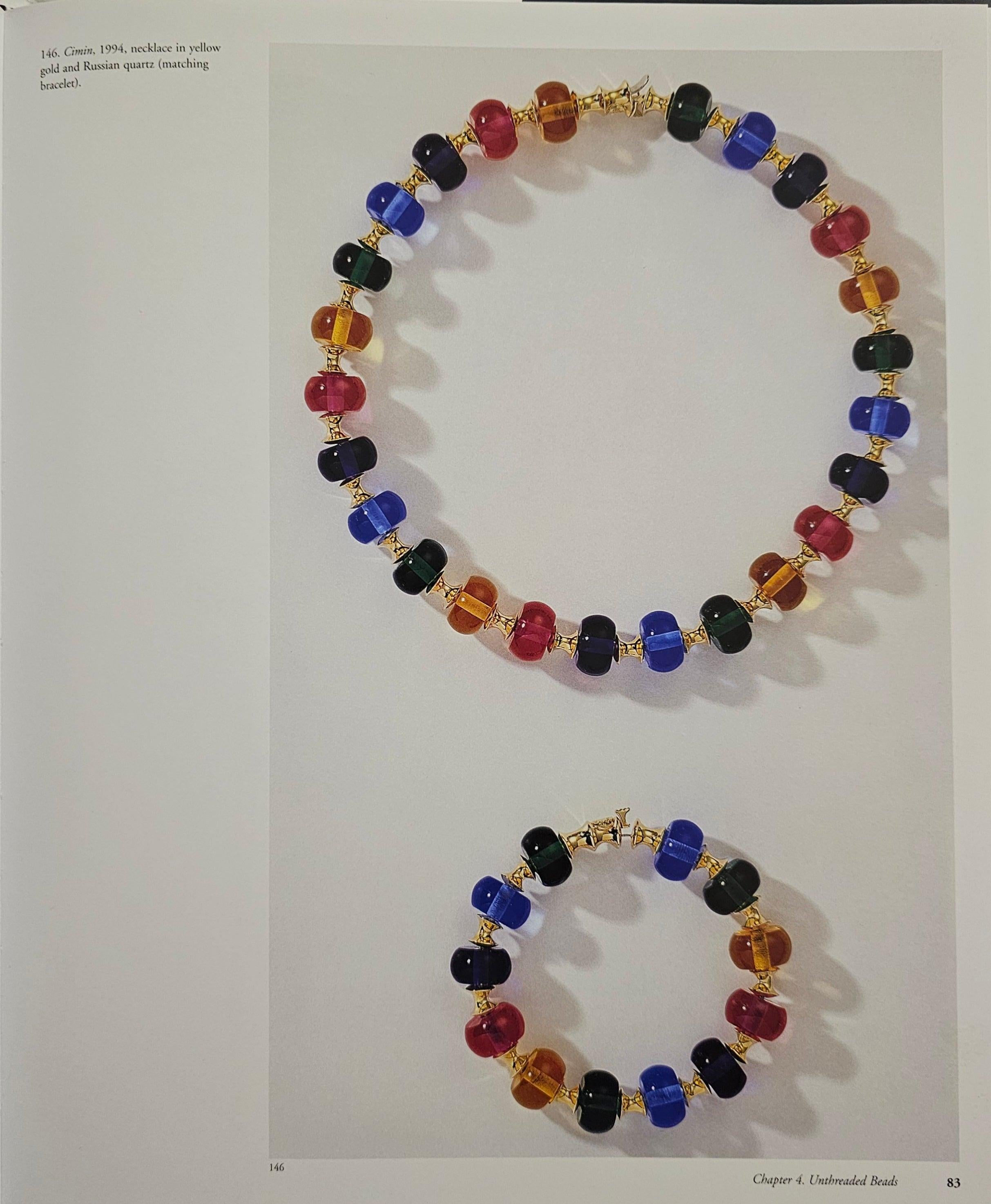 MARINA B. Milano Pneus-Armreif aus 18 Karat Gelbgold und blauem russischem Quarz (Cabochon) im Angebot