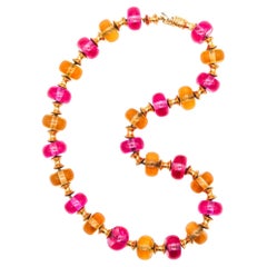MARINA B. Milano Pneus Necklace In 18Kt Yellow Gold With Russian Quartzes