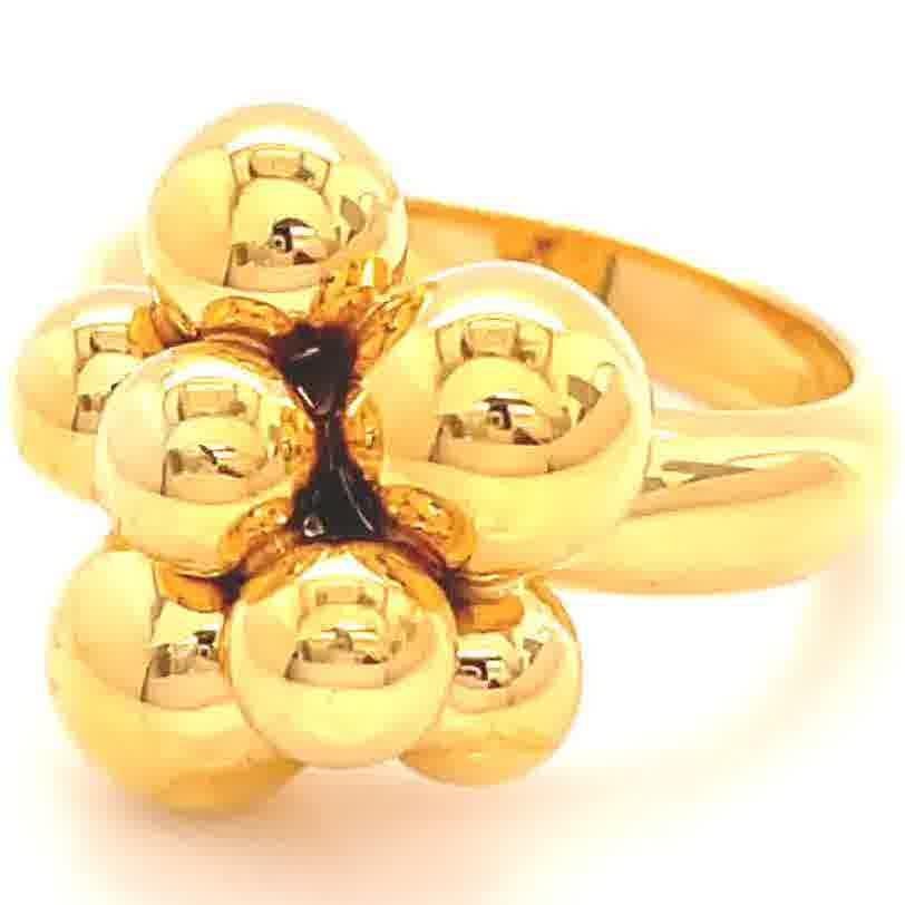 Marina B Mini Atomo 18 Karat Yellow Gold Ring In Excellent Condition In Beverly Hills, CA