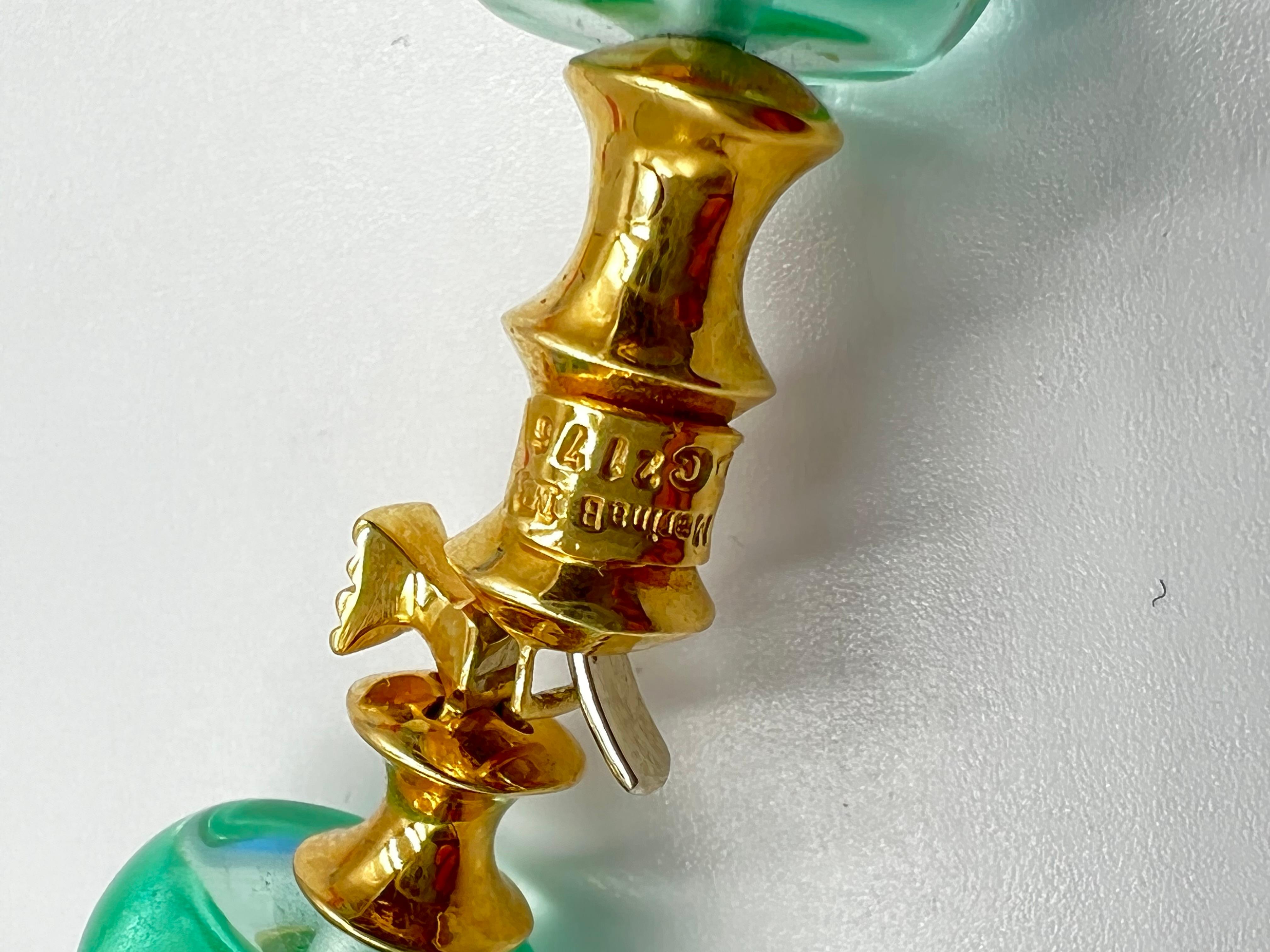 Marina B Multi-Color Glass 18kt Yellow Gold 