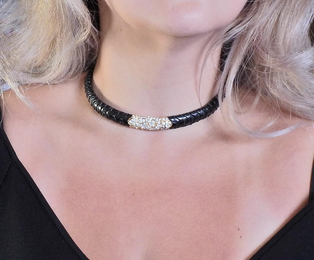 Marina B Onda Diamond Gold Choker Necklace 1
