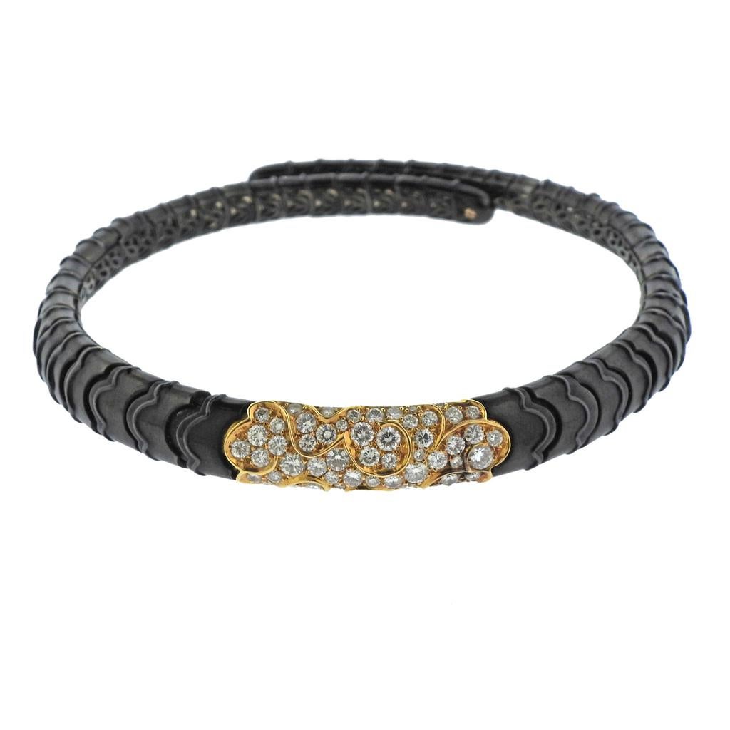 Marina B Onda Diamond Gold Choker Necklace