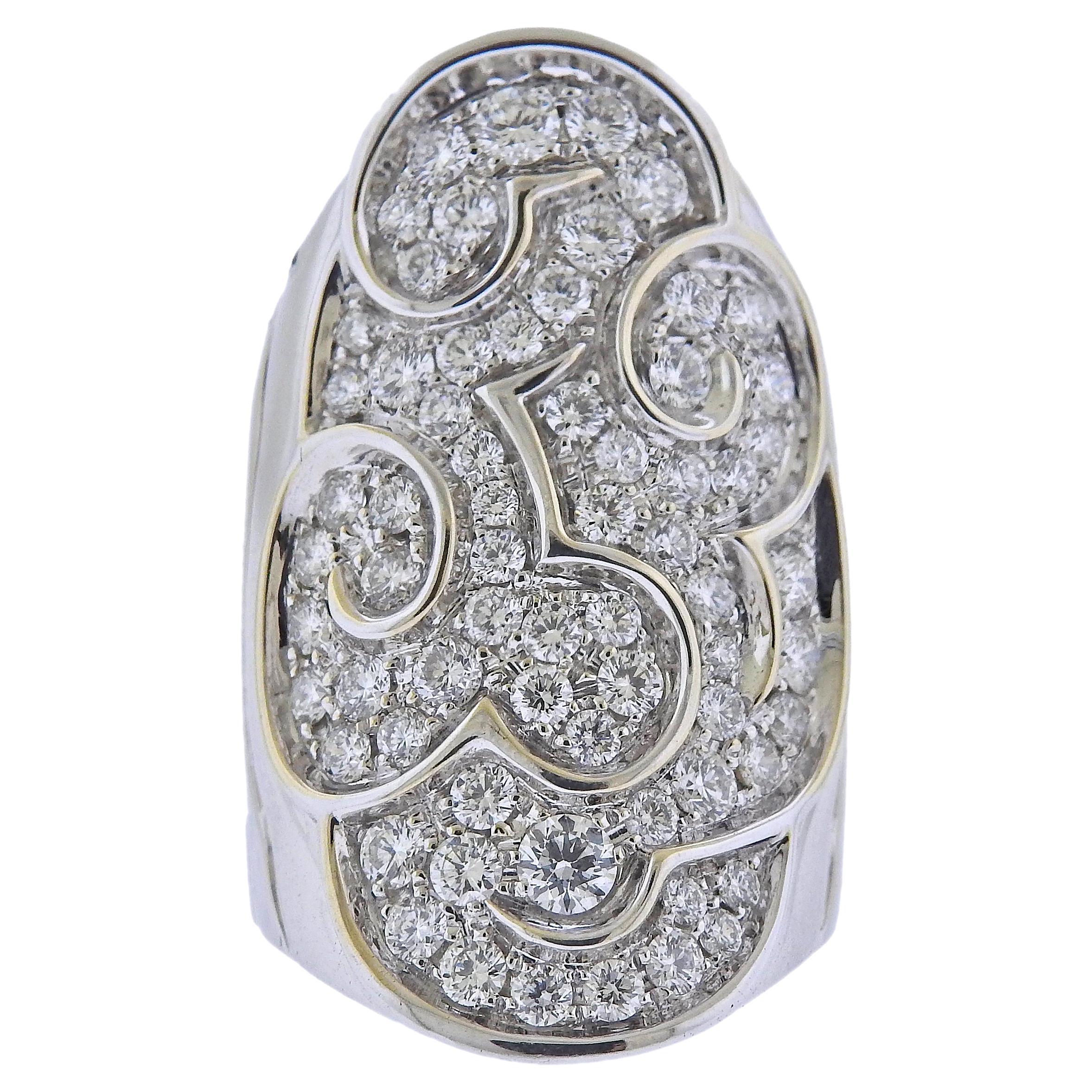 Marina B Onda Diamond White Gold Ring For Sale