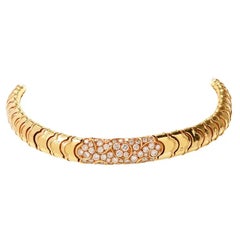 Marina B Onda Diamond Yellow Gold Choker Necklace 18k