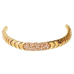 Marina B Onda Diamant Gelbgold Choker Halskette 18k