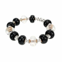 Marina B. Onyx-Quarz Weißgold-Armreif