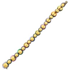 Marina B Peridot Tourmaline Iolite Citrine Topaz Amethyst Gold Bracelet