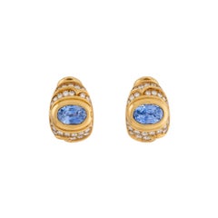 Marina B Boucles d'oreilles saphir et diamant