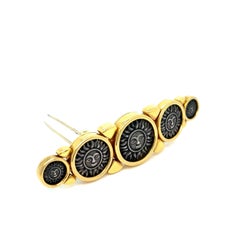 Marina B Solar Coin Gold Brooch