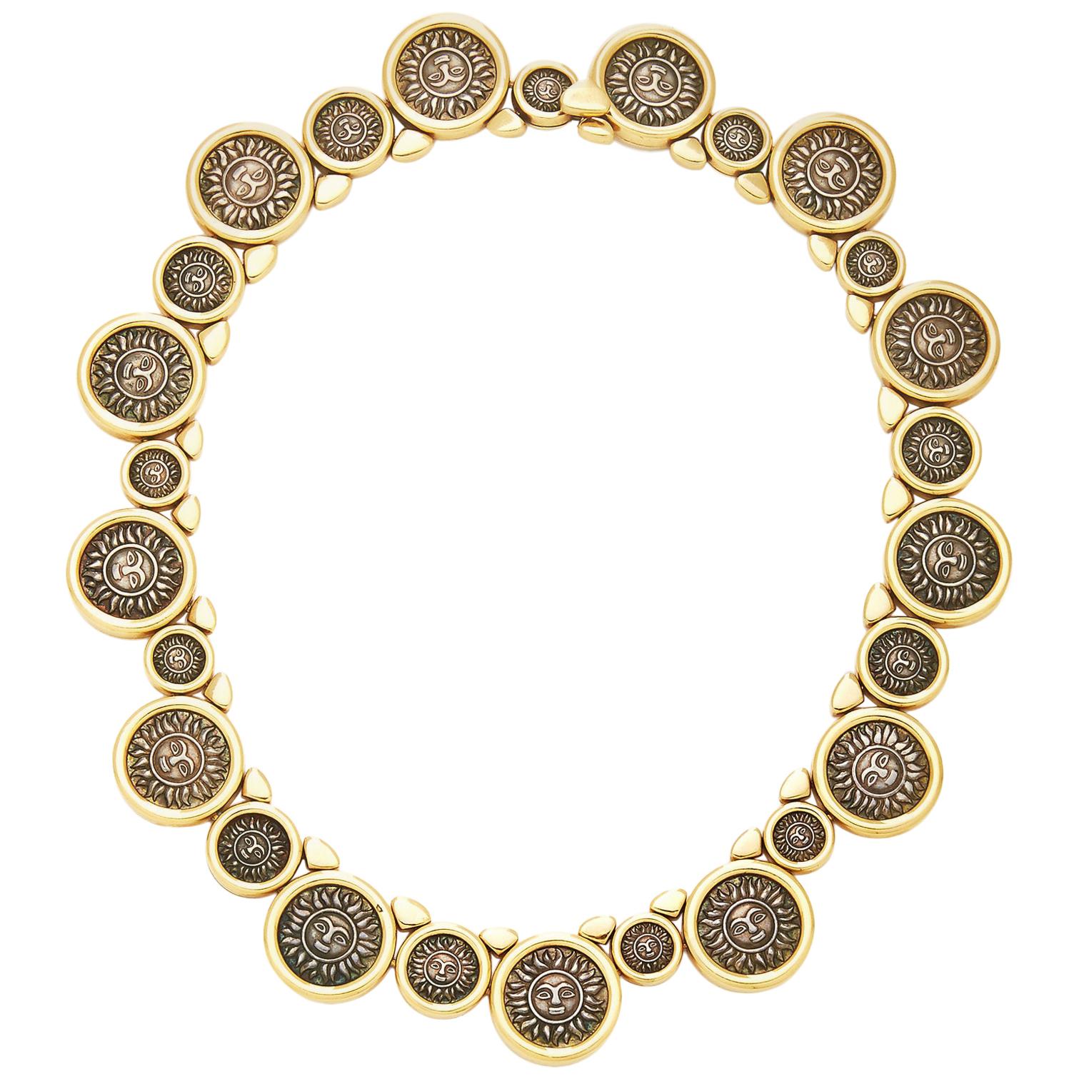 Marina B Solar Coins Gold Necklace