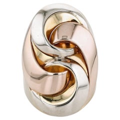 Marina B Anillo de cóctel de oro tricolor