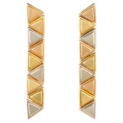 Marina B Tricolor Gold Earrings