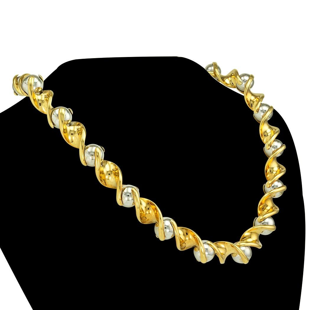 Contemporary Marina B Two Tone Gold Necklace