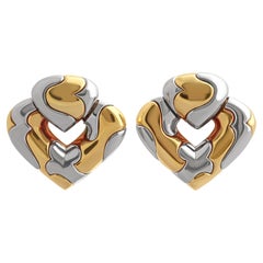 Marina B Two-Tone Heart Earrings