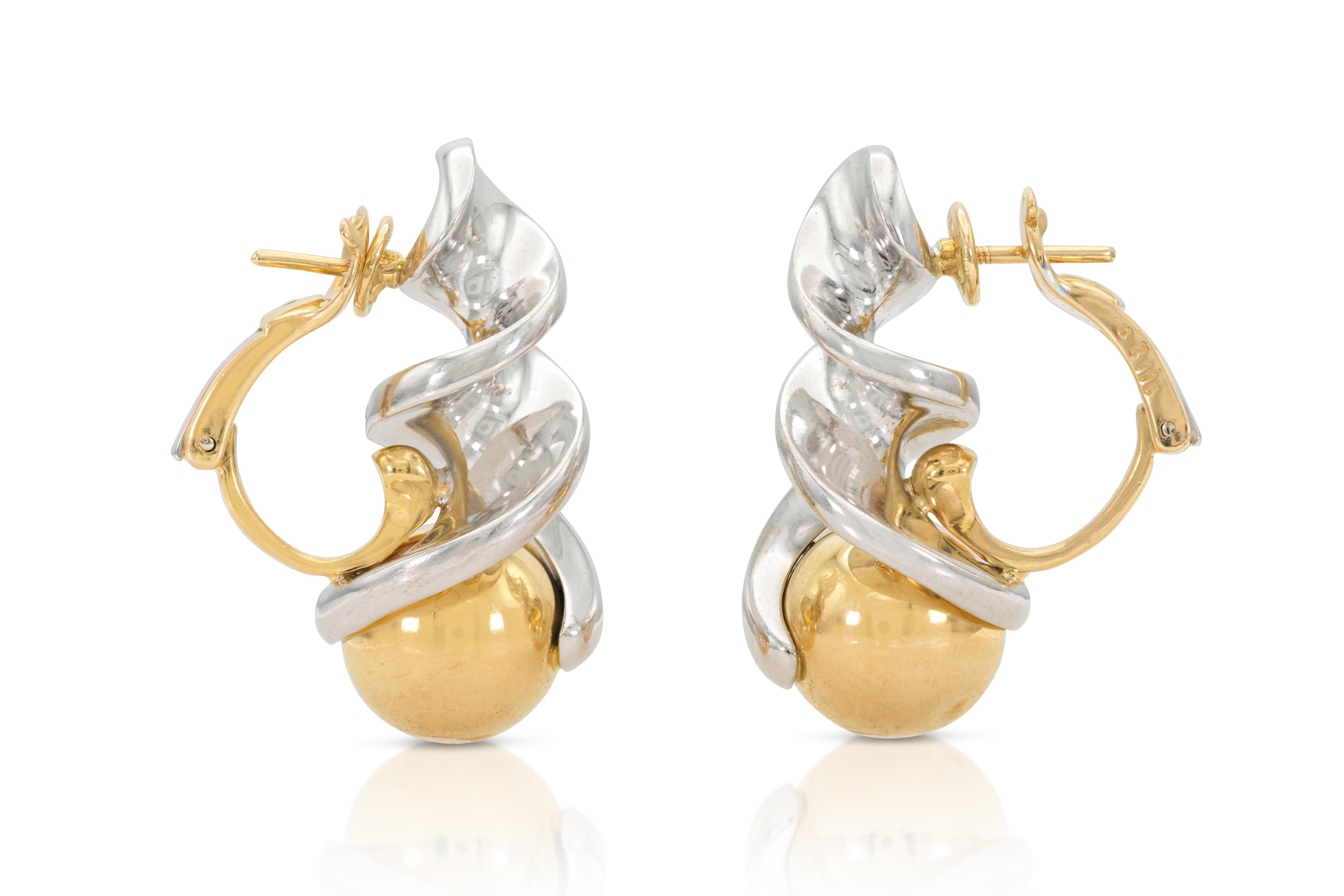 Pendientes Fusulli Bicolor Marina B en Bueno estado para la venta en New York, NY