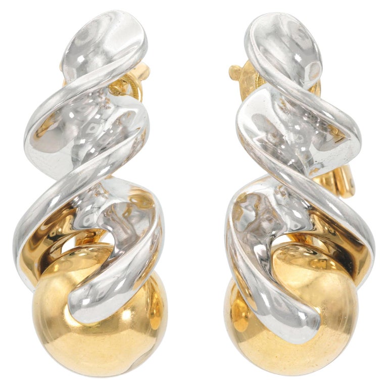 Marina B Two-Toned Fusulli Earrings For Sale at 1stDibs