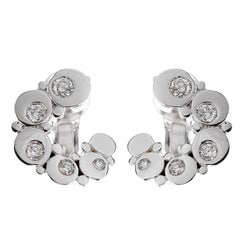 Marina B White Gold Diamond Hoop Earrings
