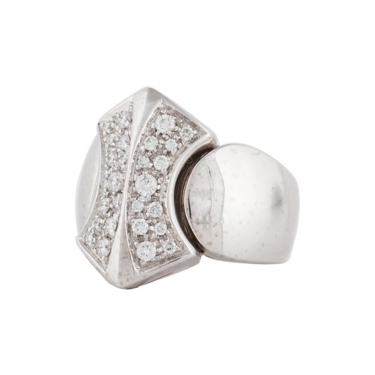Marina B. 18K White Gold Diamond Ring