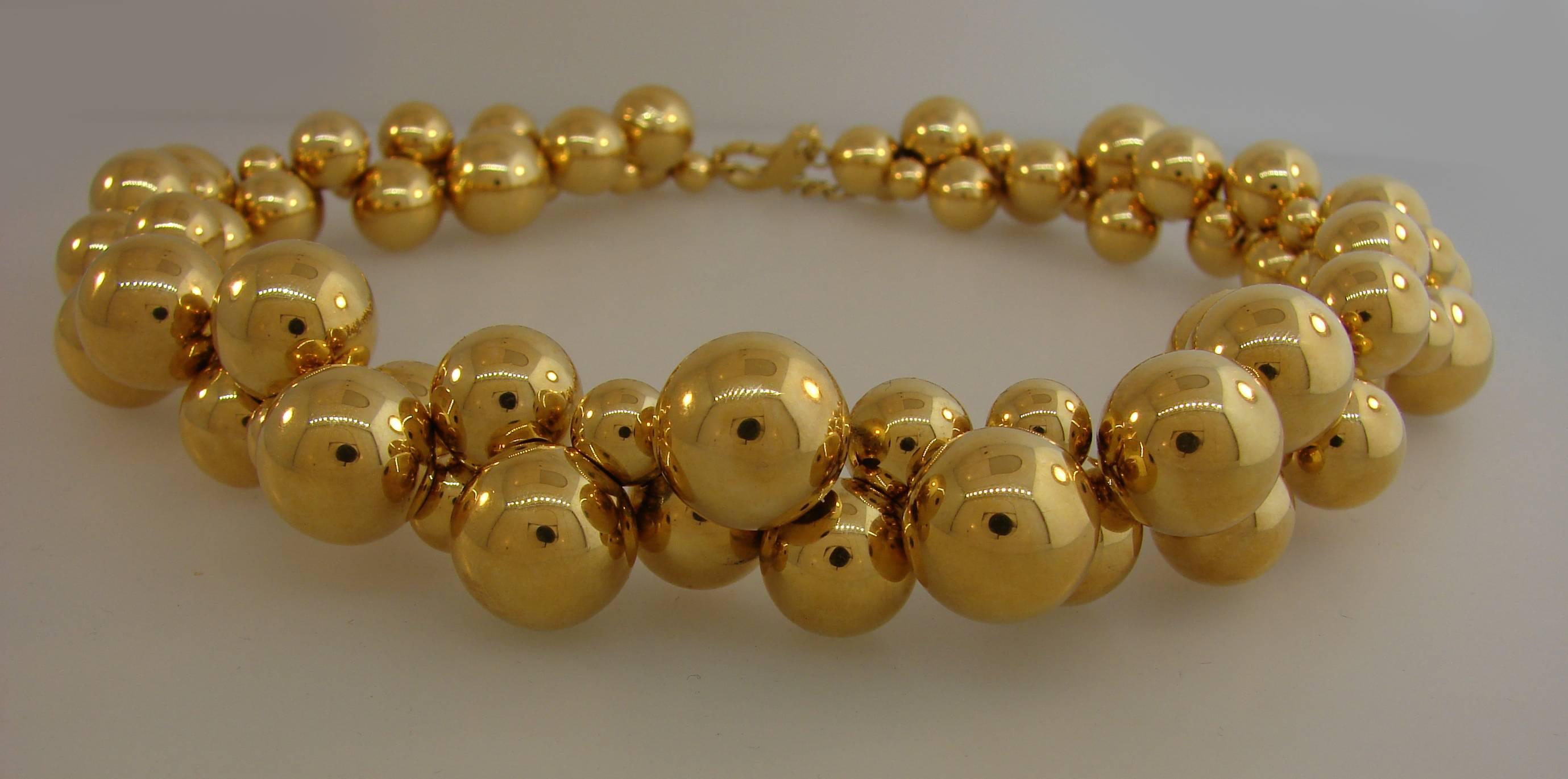 Women's Marina B Yellow Gold Atomo Necklace, 1980s
