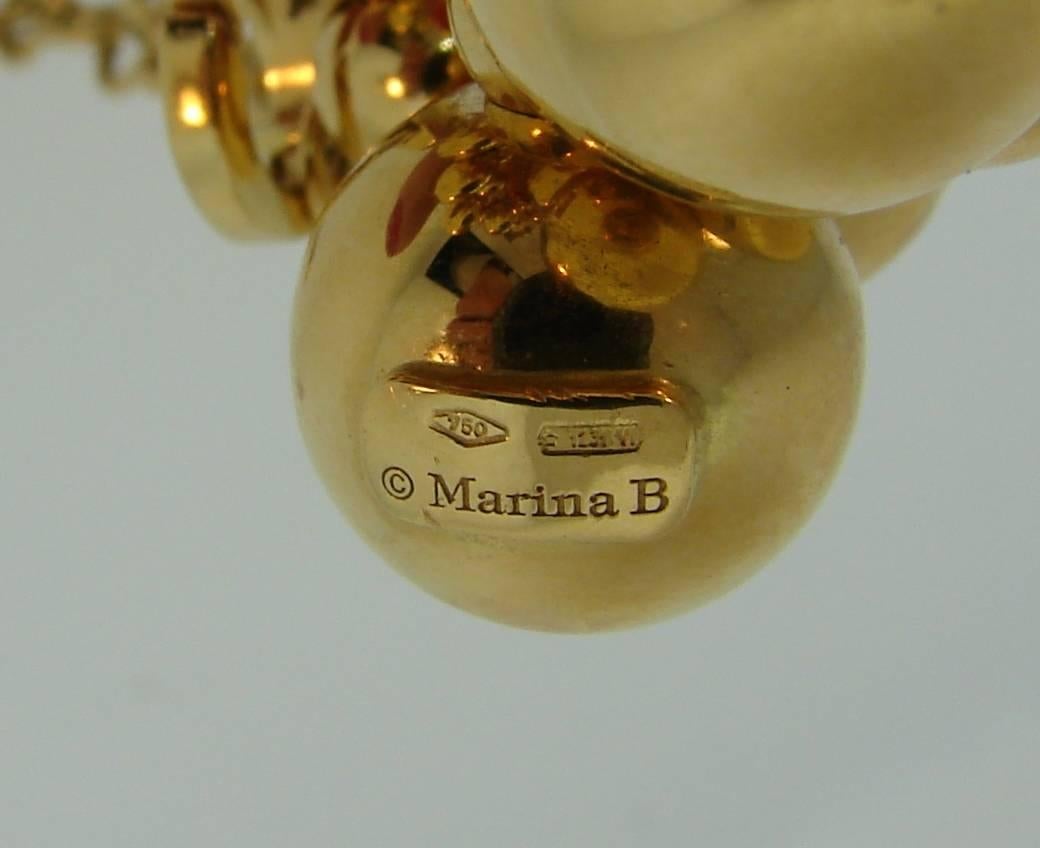Marina B Yellow Gold Atomo Necklace, 1980s 1